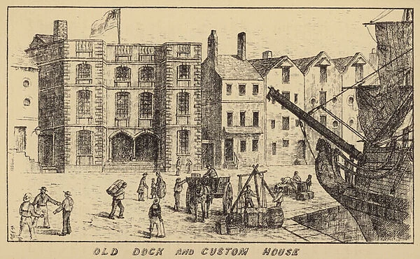 Old Dock and Custom House (engraving)