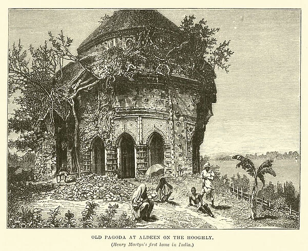 Old Pagoda at Aldeen on the Hooghly (engraving)