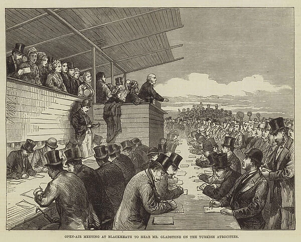 Open-Air Meeting at Blackheath to hear Mr Gladstone on the Turkish Atrocities (engraving)