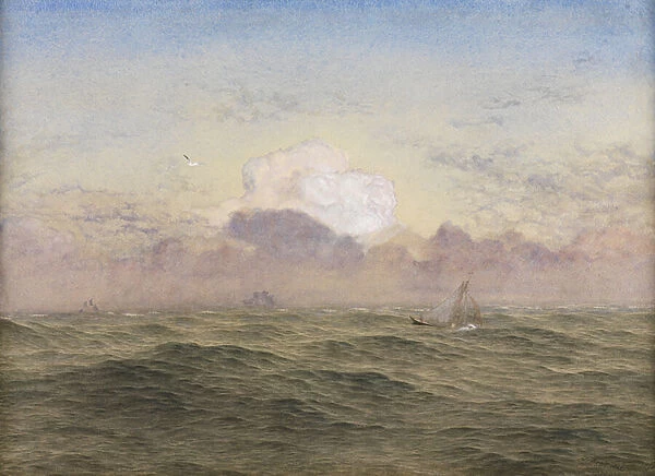 The Open Sea, 1865 (w  /  c & pencil heightened with bodycolour on paper)