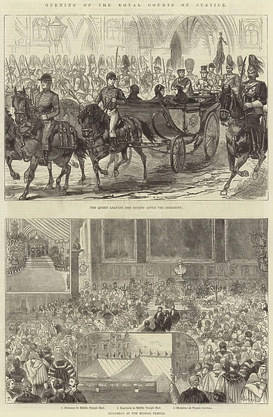 Opening of the Royal Courts of Justice (engraving)
