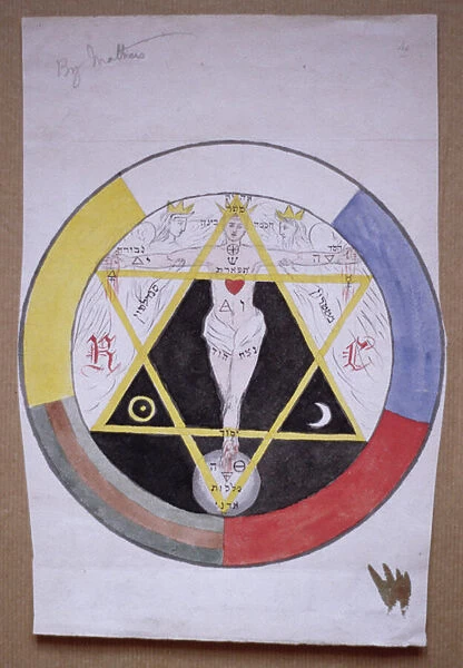 Original design for the symbolic Great Seal on the parchment roll of the Second Order of