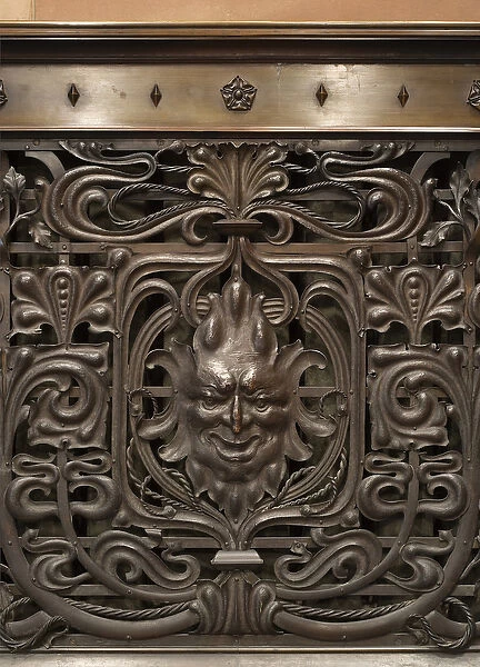 Original radiator cover detail, c. 1899 (bronze)