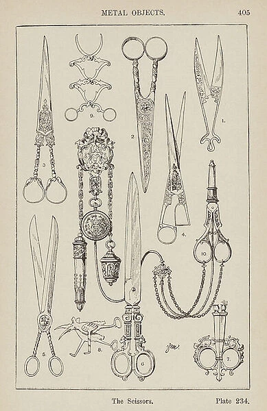 Ornament: Metal Objects, The Scissors (engraving)