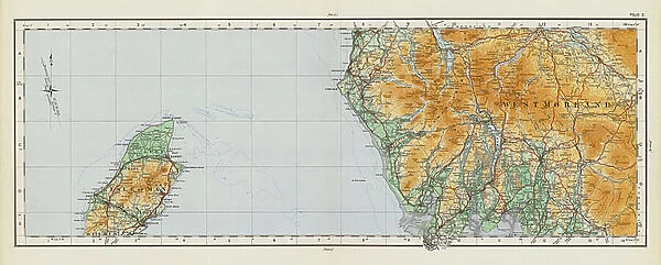OS map, 1922: Isle of Man, Westmorland (colour litho)