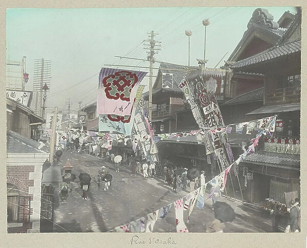 Osaka Street - Japan 1880-1910