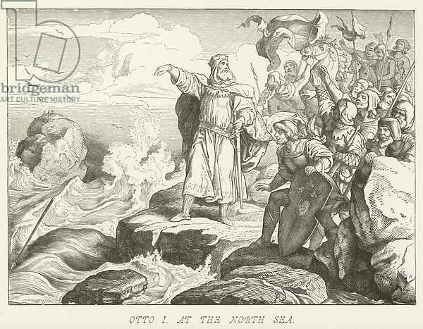 Otto I at the North Sea (engraving)