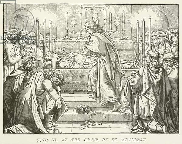 Otto III at the Grave of St Adalbert (engraving)