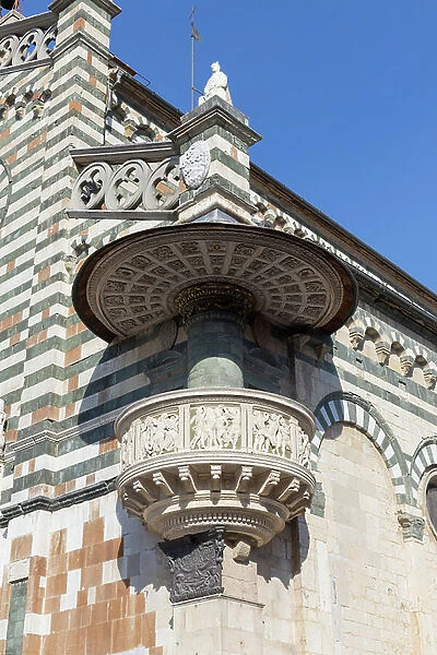Outside pulpit by Donatello and Michelozzo, cathedral of Prato, Italy