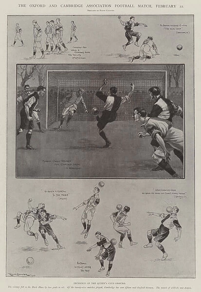 The Oxford and Cambridge Association Football Match, 22 February (litho)