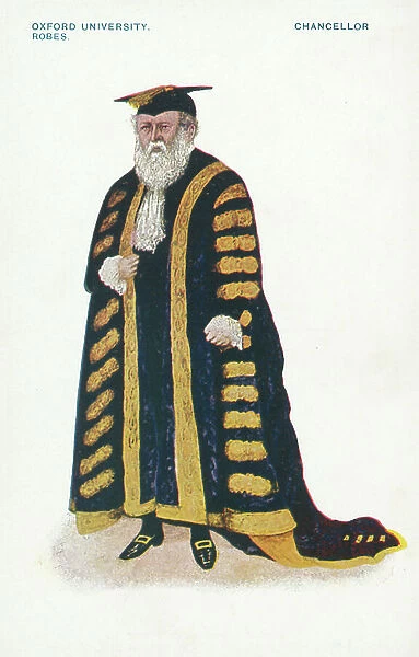 Oxford University Robes: Chancellor (colour litho)