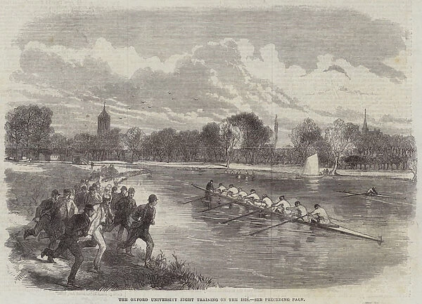 The Oxford University Eight Training on the Isis (engraving)