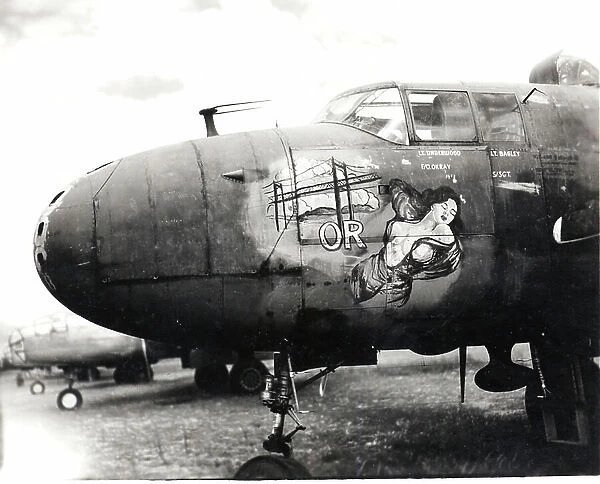 Pacific Theater, Nose art [Golden Gate or Bust] March 1946, Clark Field