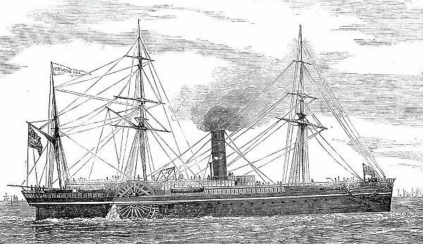 The paddle steamer The Golden Age, 1850