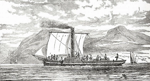 The Paddlesteamer 'Comet', built by Henry Bell in 1812