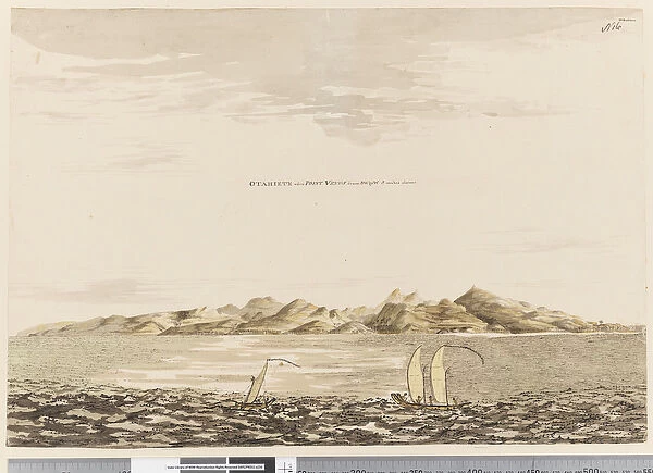 Page 16 Otaheite, when Point Venus bears S. W. by W. 5 miles distant, 1768-75 (w  /  c)