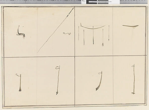 Page 36 Native weapons. Unsigned, untitled and undated, 1768-75 (pen & ink)