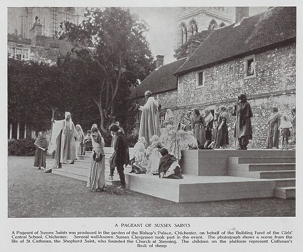 Pageant of Sussex saints, Chichester (b / w photo)