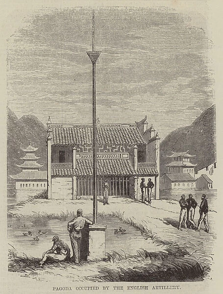 Pagoda Occupied by the English Artillery (engraving)