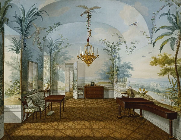 Painted Salon in the Palace of Schonbrunn Called Marians Drawing Room, Schonbrunn