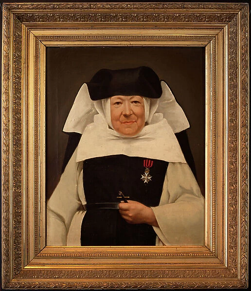 Painting. Anonymous. Portrait of Soeur Marie-Therese Saliez. Oil on canvas. End 19th century