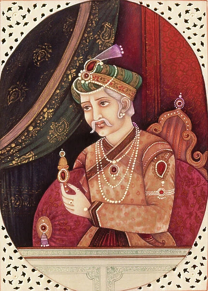 Painting of Mughal Emperor Akbar 1956