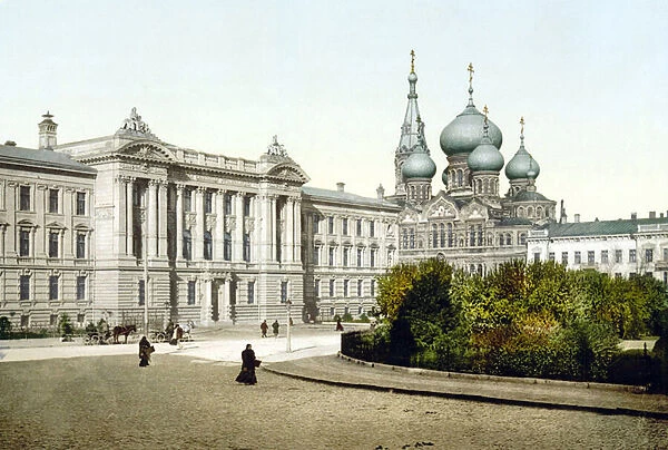 The Palace of Justice in Odessa. Phototypie, 1880s-1890s. State Museum of History, Moscow