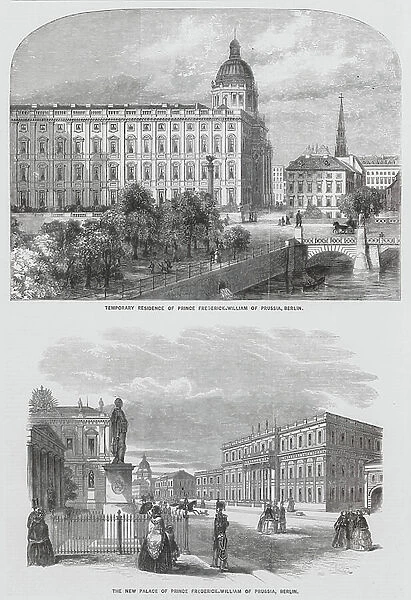 Palaces occupied by Prince Frederick of Prussia, Berlin (engraving)
