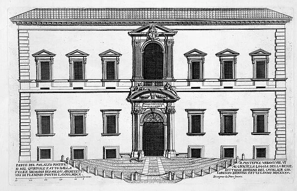 Palazzo del Quirinale, from Palazzi di Roma, part I, published 1655 (engraving)
