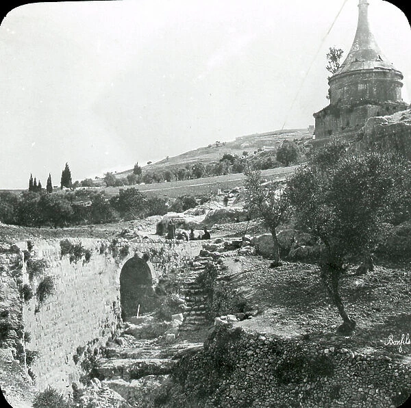Palestine, Cedron: Tombs in the valley of Cedron, 1885