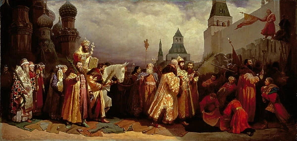 Palm Sunday at Moscow with Tsar Alexei Mikhailovich (1629-76) in a Patriarchal Procession