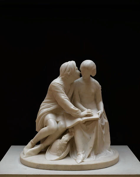 Paolo and Francesca, 1852 (marble)