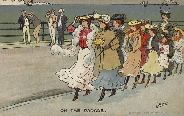 On the parade (colour litho)