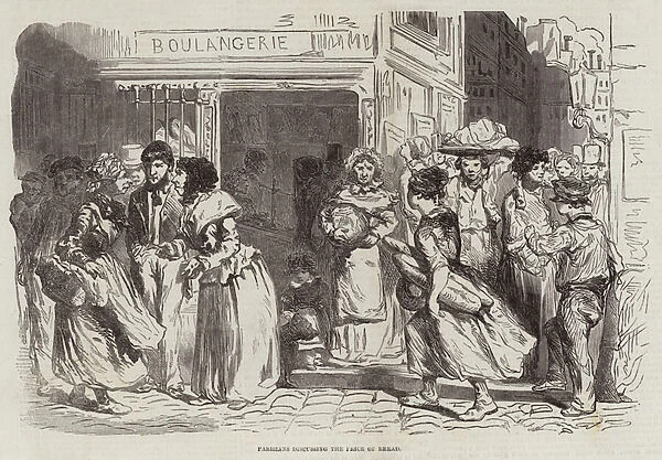 Parisians discussing the Price of Bread (engraving)