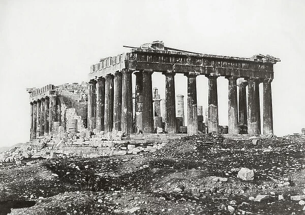 The Parthenon, Athens, Greece, c. 1850 (b / w photo)