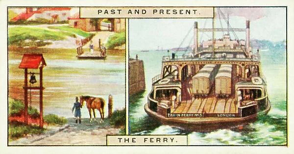 Past & Present: The Ferry (colour litho)