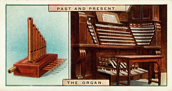 Past & Present: The Organ (colour litho)