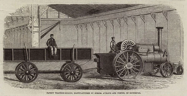 Patent Traction-Engine, manufactured by Messers Aveling and Porter, of Rochester (engraving)