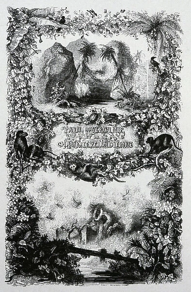 Paul and Virginia, c.1860-1870 (engraving)