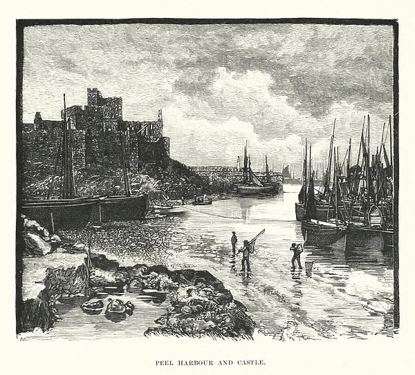 Peel Harbour and Castle (engraving)