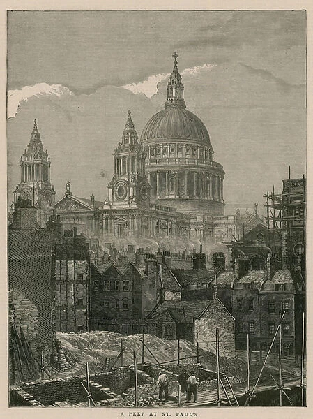 A peep at St Paul s, London (engraving)