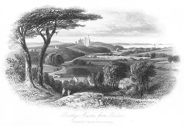 Penrhyn Castle, from Penlan (engraving)