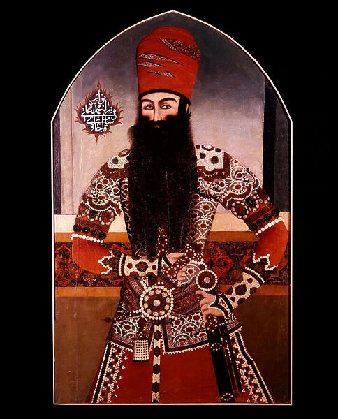 Persian Art: 'Portrait of Mohamed Ali Shah (Mohammad Ali Shah Qajar