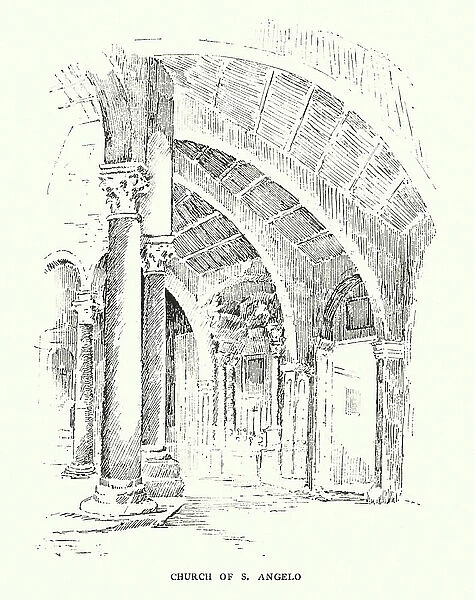 Perugia: Church ofs Angelo (engraving)