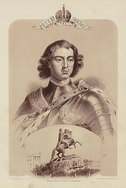 Peter the Great, Tsar of Russia (litho)