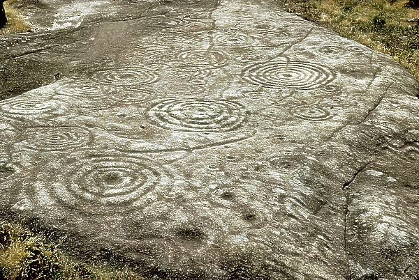 Petroglyph dating from the Bronze Age, San Xurxo, Cotobade, Spain, 2000 BC (petroglyph)