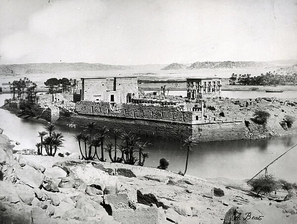 Philae, c. 1860-80 (b  /  w photo)