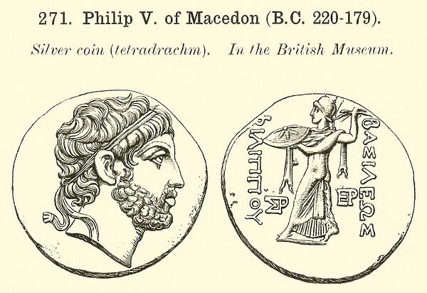 Philip V of Macedon, BC 220-179 (engraving)