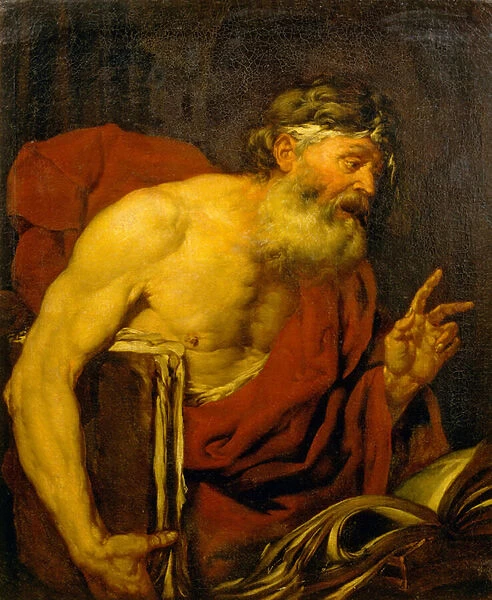 A Philosopher (oil on canvas)