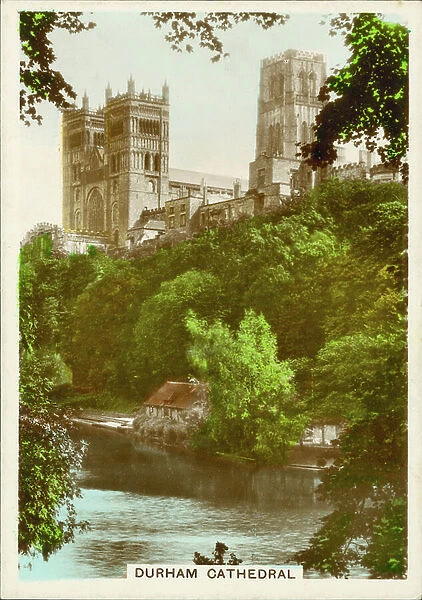 Photocard, 1930s: Durham Cathedral (coloured photo)